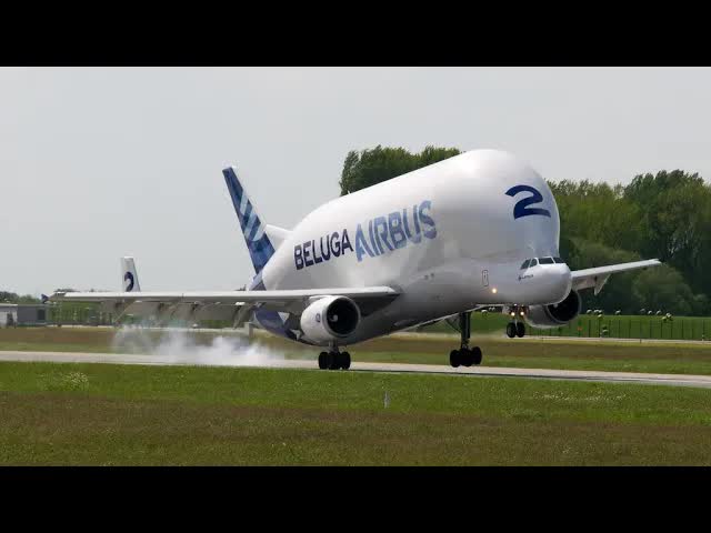 AIRBUS BELUGA WHALE PLANE , in the uk