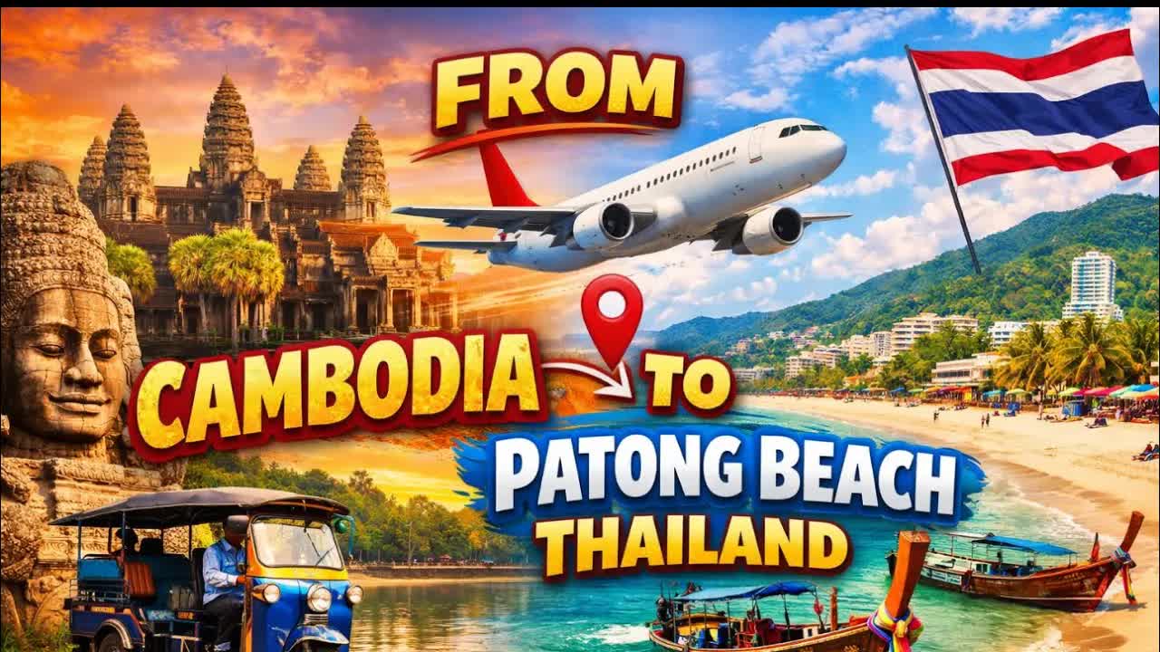 Cambodia to Thailand 🇰🇭➡️🇹🇭 | Patong Walking Street After Dark	•	We Traveled From Cambodia