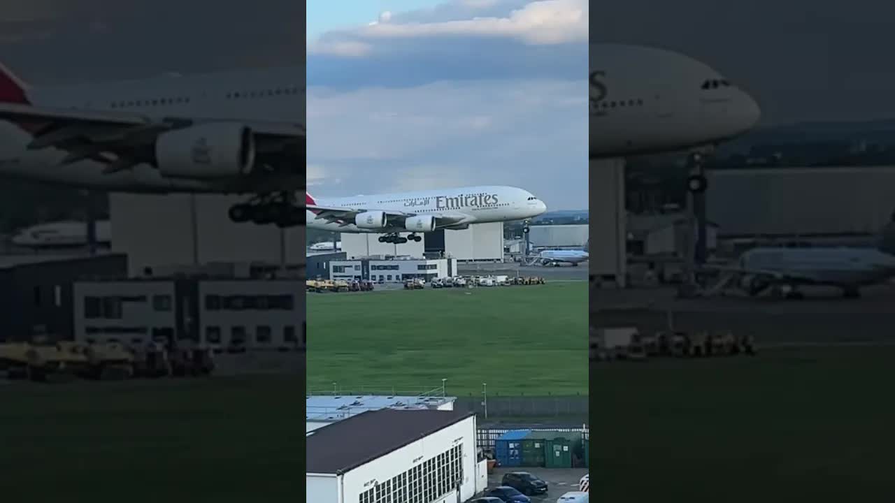 The Beast that is the Emirates Airbus A380 London Heathrow #aviation #planespotting #airbus