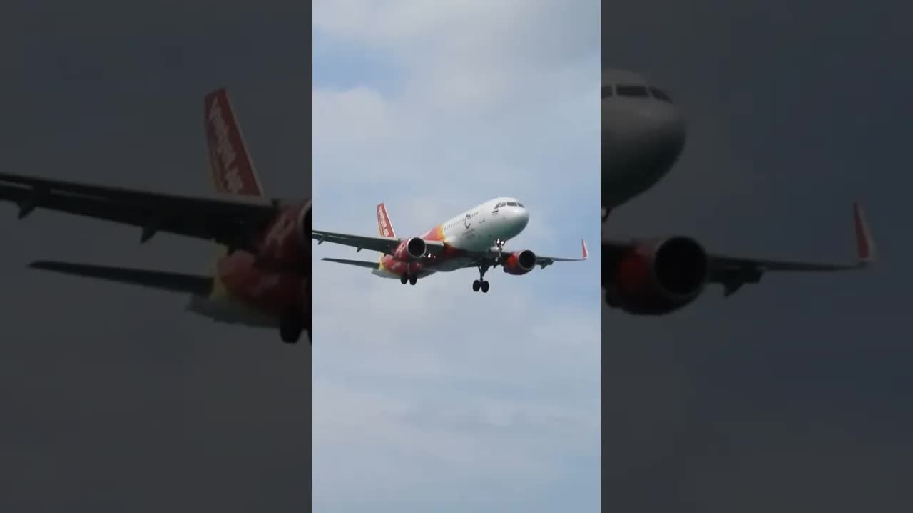 Thai VietJet Air a320 landing in Phuket #avaition #planespotting #thailand