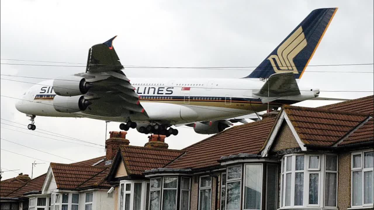 Is this Britain's noisiest street? Hundreds of aircraft soar just 40ft above rooftops