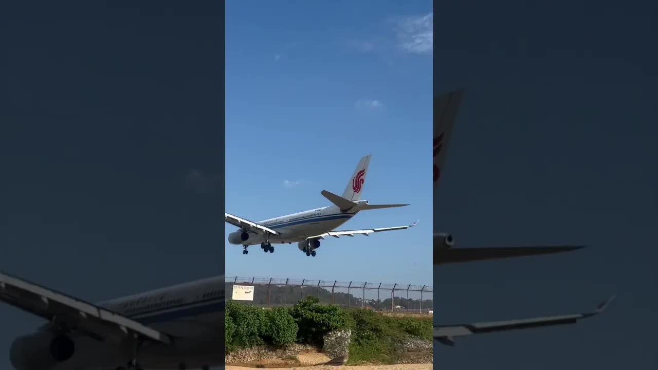 Air China Airbus A330 landing in phuket #thailand #aviation #planespotting