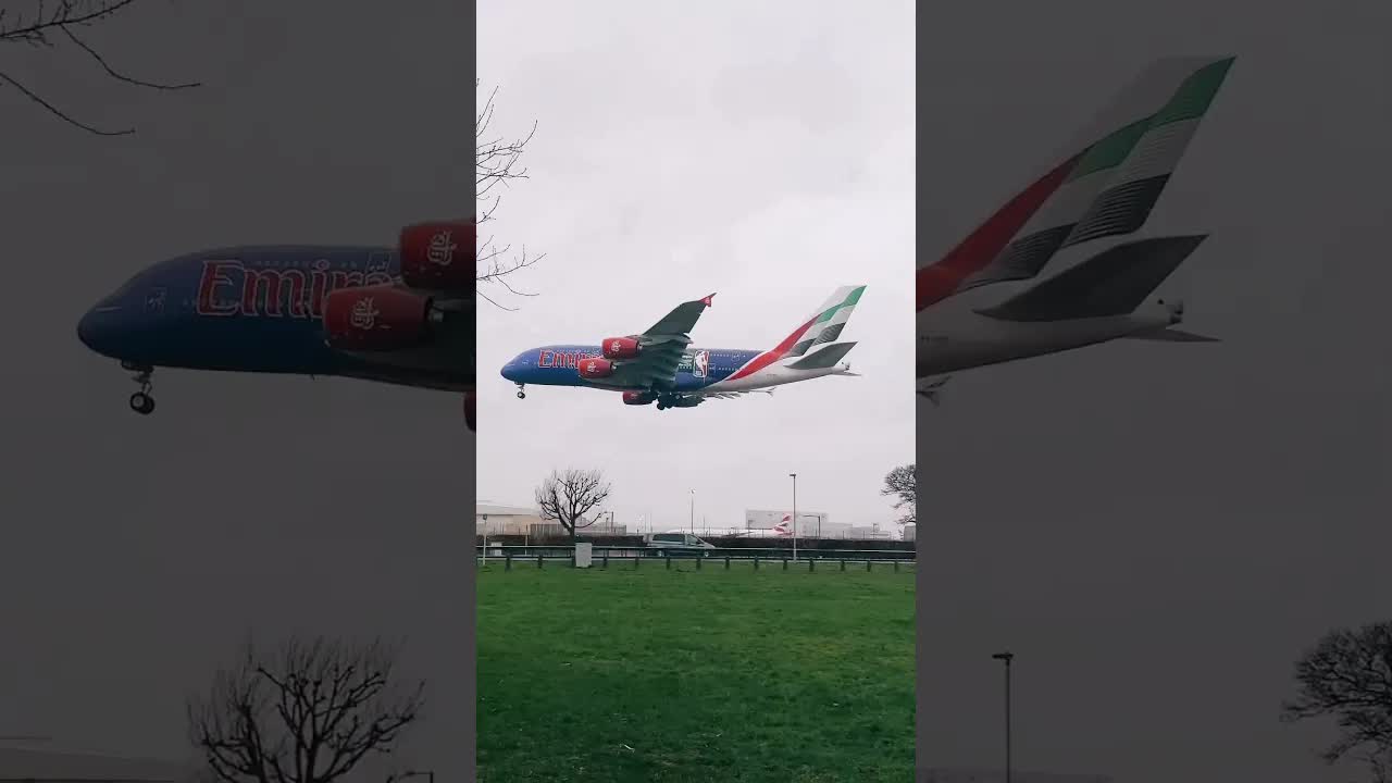 NBA Emirates A380 Tiktok live clips #heathrowplanespotting #aviation #planesspotting