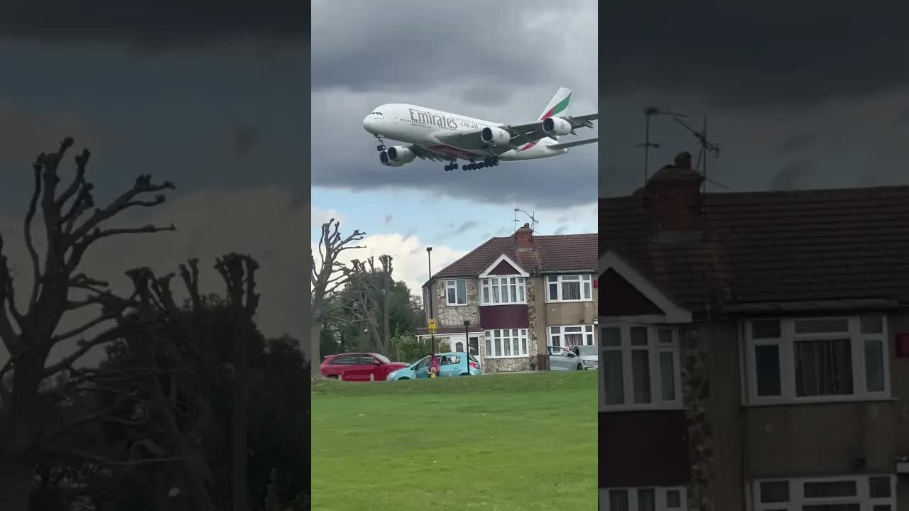 Blowing the roof off the house #heathrow #aviation #airbus #planespotting #youtubeshorts #shorts
