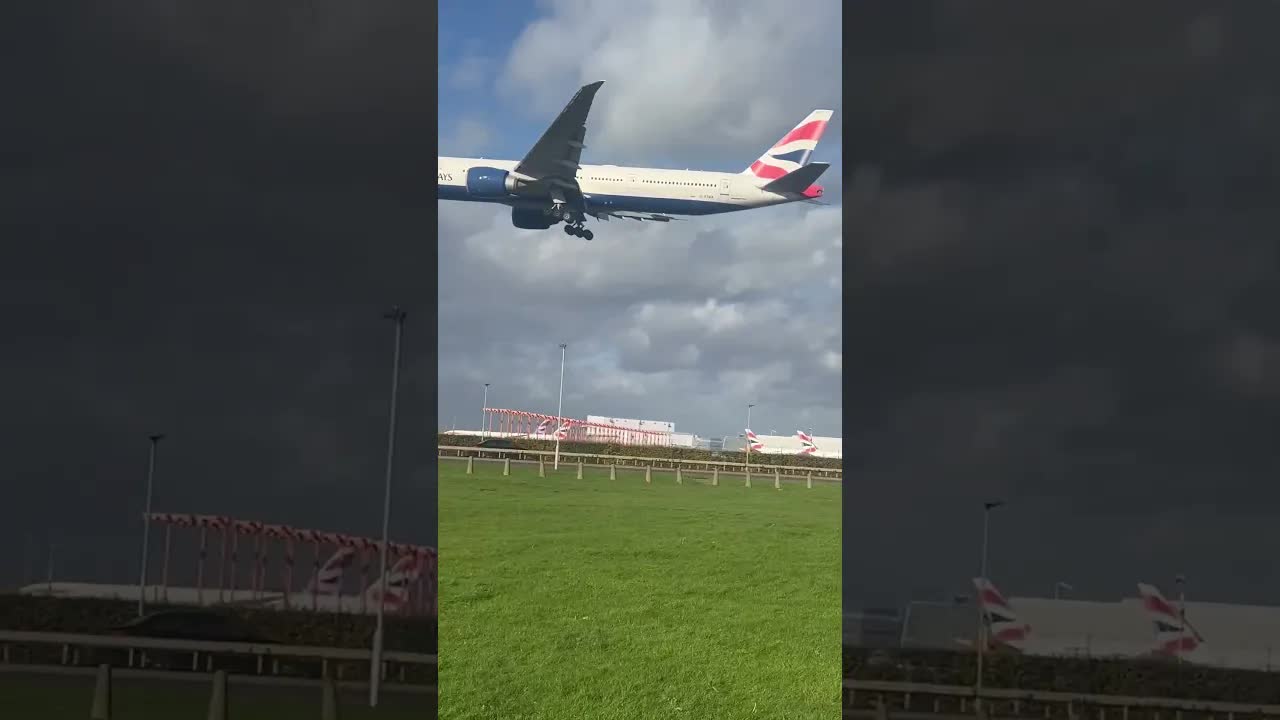 British airways Boeing 777-300 er arriving from new york #avaition #heathrow #planespotter