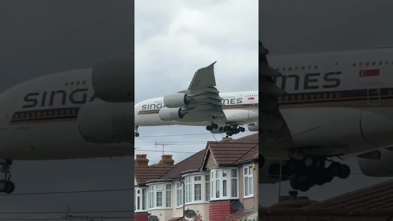 Singapore Airbus A380 London heathrow #heathrow #aviation #airbus us