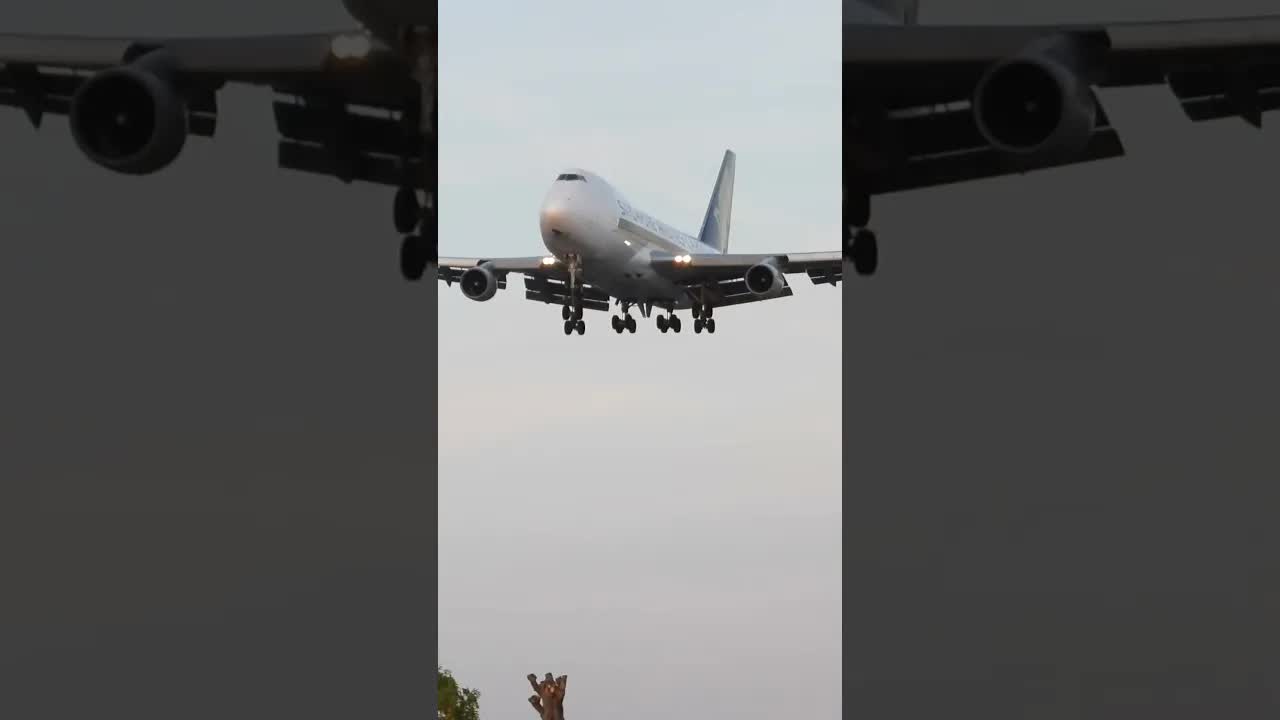 The queen of the sky 19 year old Boeing, 747 cargo, an amazing plane . #aviation #heathrowterminals