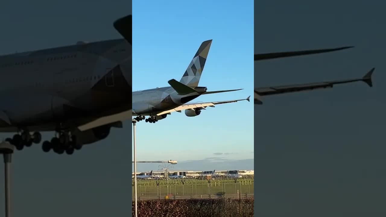 Big boy plane ,Etihad Airbus A380 London Heathrow #aviation #planespotting #heathrow