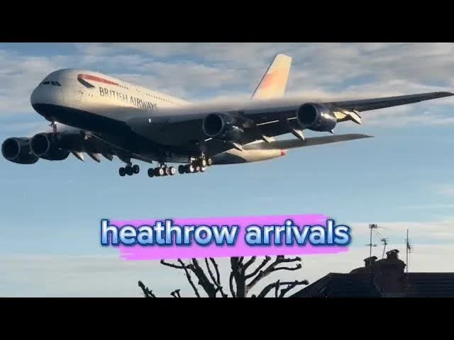 7am planes arriving into heathrow london ✈️ two A380’s