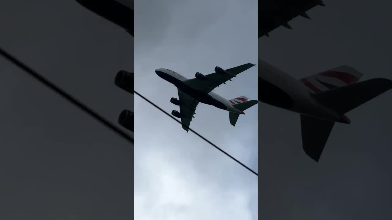 Planespotting while in work , British Airway A380 #heathrow #avaition #airbus