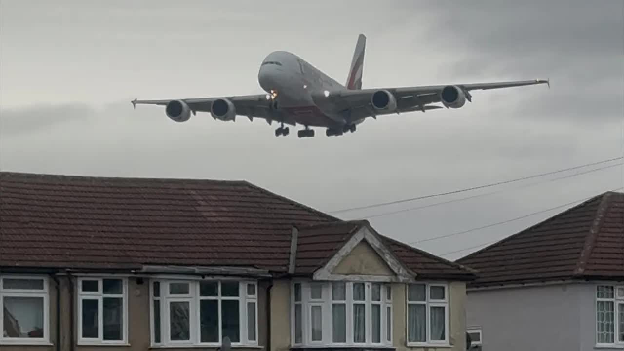 INSANE Low Landings at Heathrow! Planes Over Houses – Runway 27L