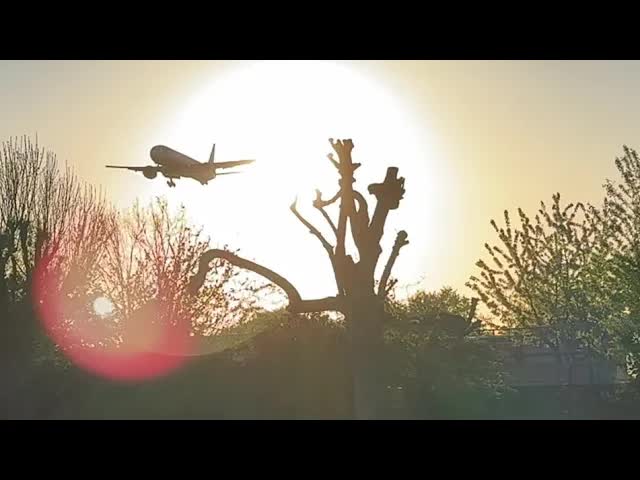 5.45am London Planes 🇬🇧 incredible sunrise ☀️