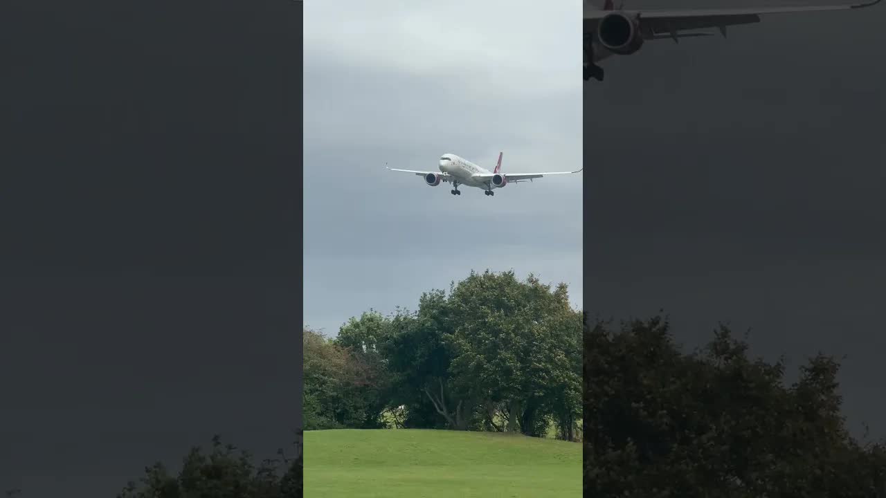 2 Airbus A350’s cathay pacific & virgin airlines London heathrow #aviation #planespotter #heathrow
