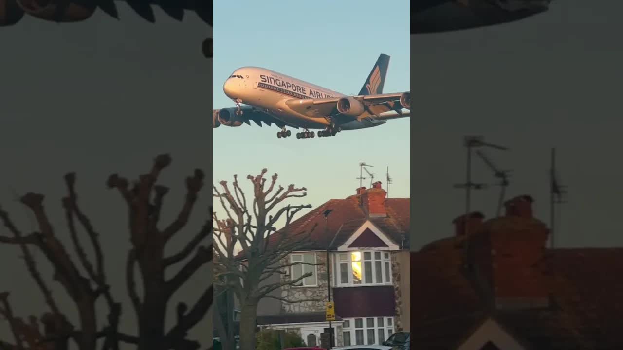 Another Beautiful day in london A380 incoming #heathrow #avaition #planespotting
