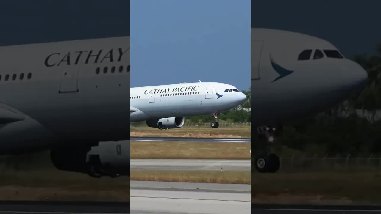 Smooth Landing for the airbus A330 #avaition #planespotting #thailand