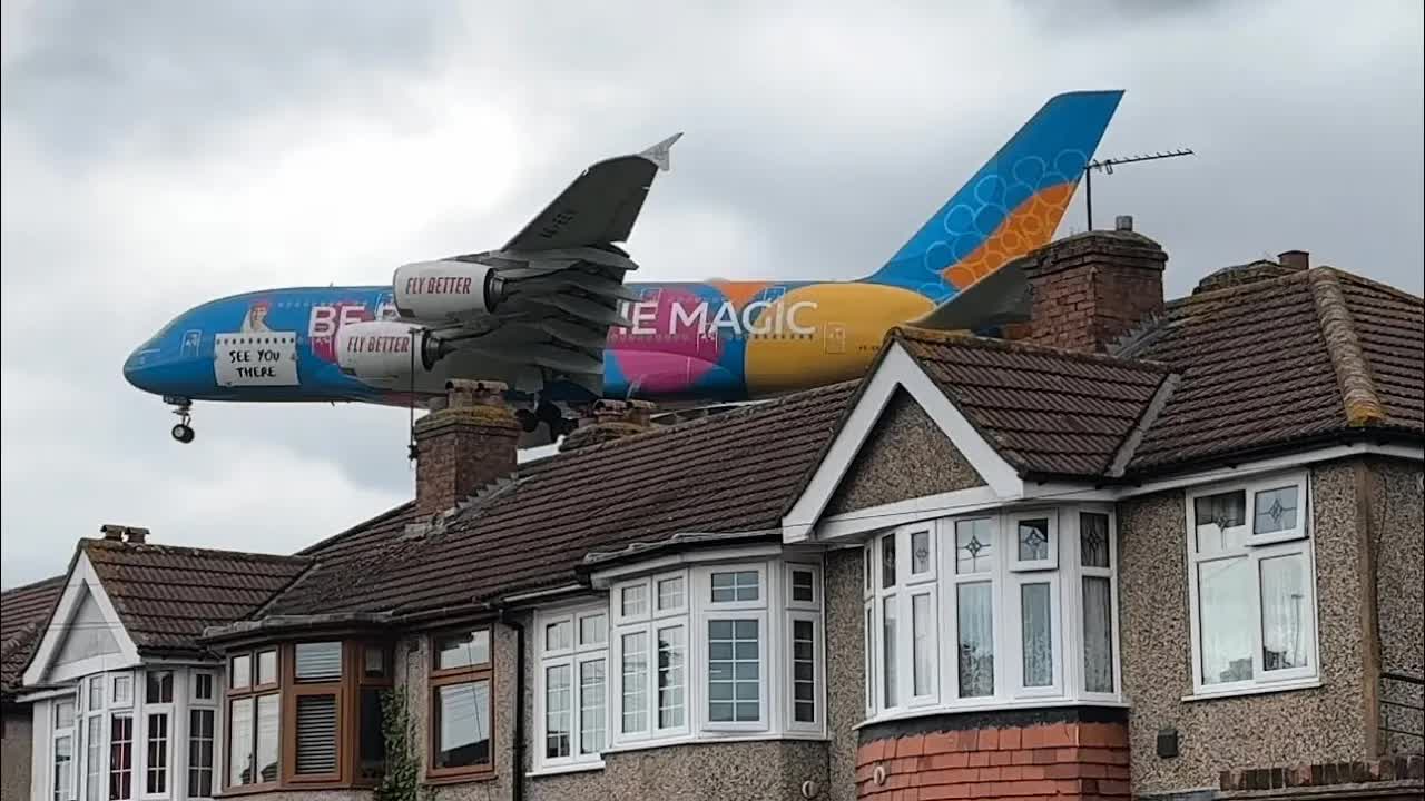 Heathrow madness , Boeing 747 & Airbus A380 Monsters .