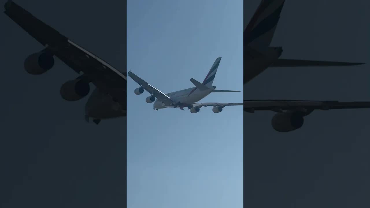 Manchester Airport pub garden,Airbus 380 ✈️ #aviation #airbusa380 #planespotting