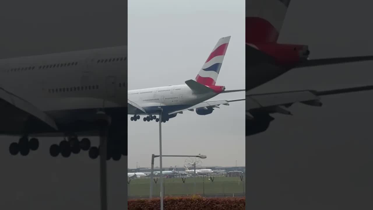 British Airways biggest plane the A380 #avaition #heathrow #aviationspotting