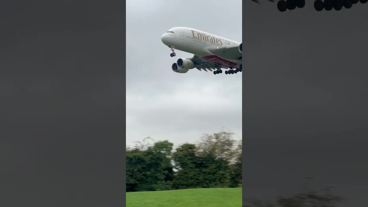 Up close Emirates Airbus A380 #heathrow #planespotting #aviation