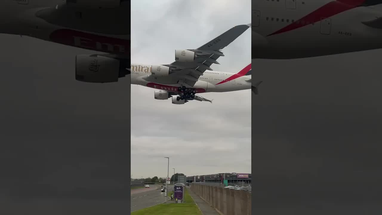 The beast is back . #airbus #A380 #heathrow #aviation #planespotting