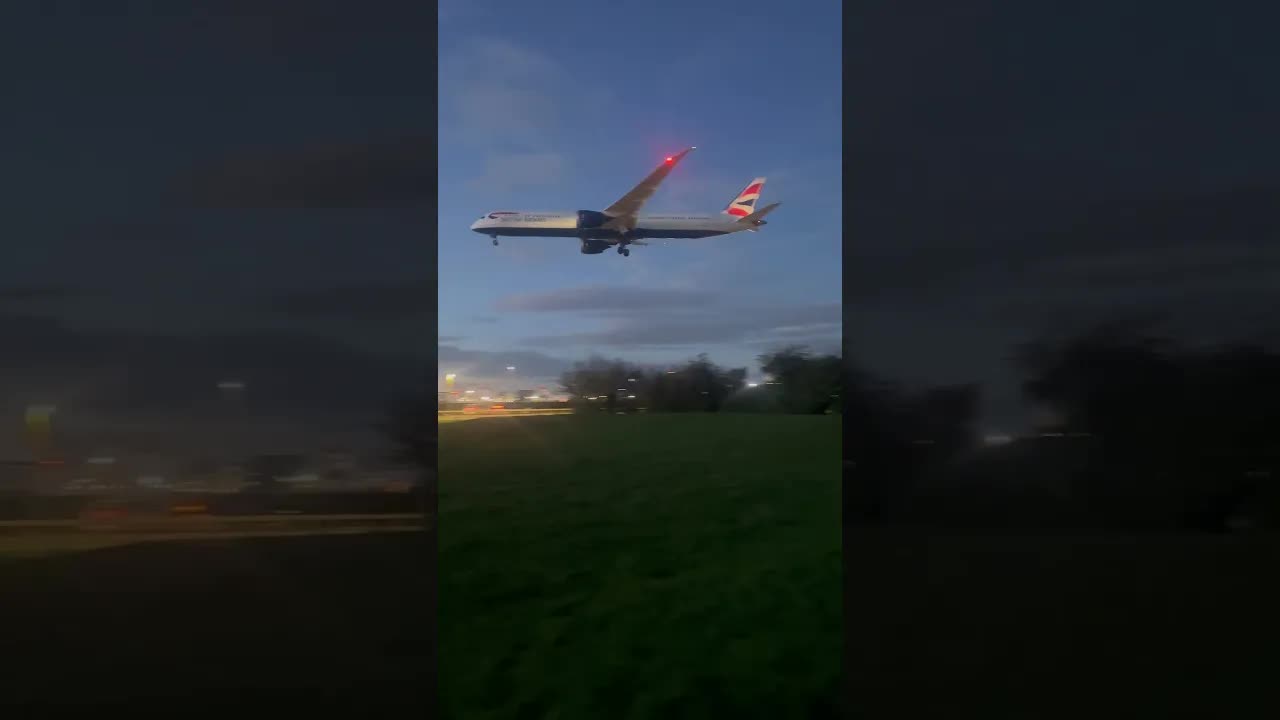 SO CLOSE TO THE TREES, British airway 🇬🇧 #heathrow #avaition #planespotting