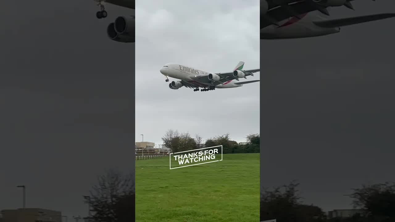 HEAVY WINDYS, Airbus 380 floats through the sky #heathrow #short #avaition