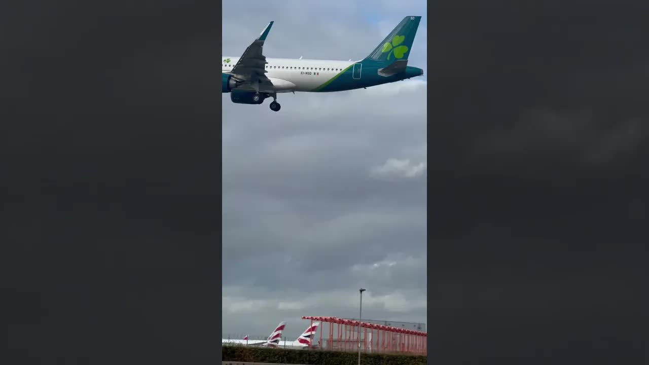 OH SHE IS ROCKING ALL OVER THE PLACE, Aer Lingus 🇮🇪 Airbus A320 #heathrow #avaition #shorts