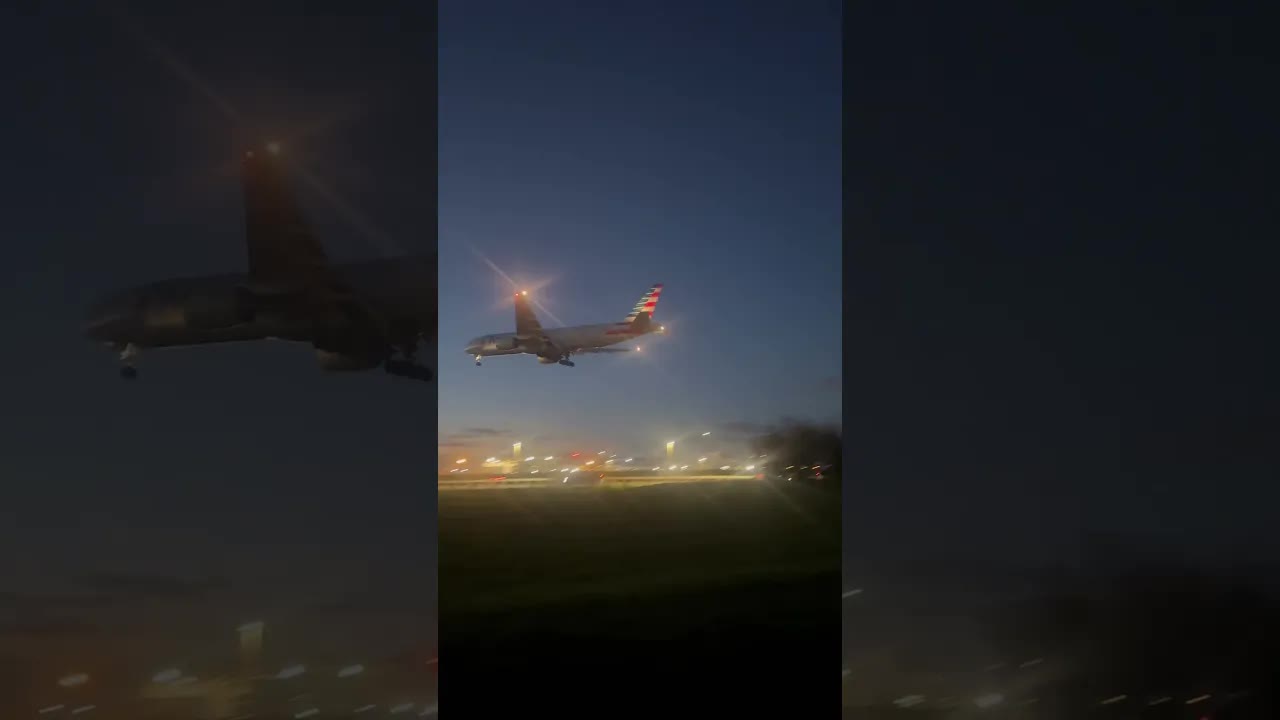 American airlines Boeing 777-300er from new york to london #heathrow #avaition #shorts