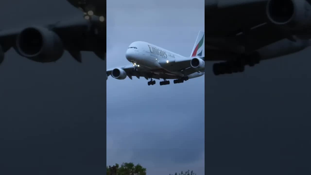 How close to the house it is #aviation #airbusA380 #planespotting #airbus #landing #airbuslovers