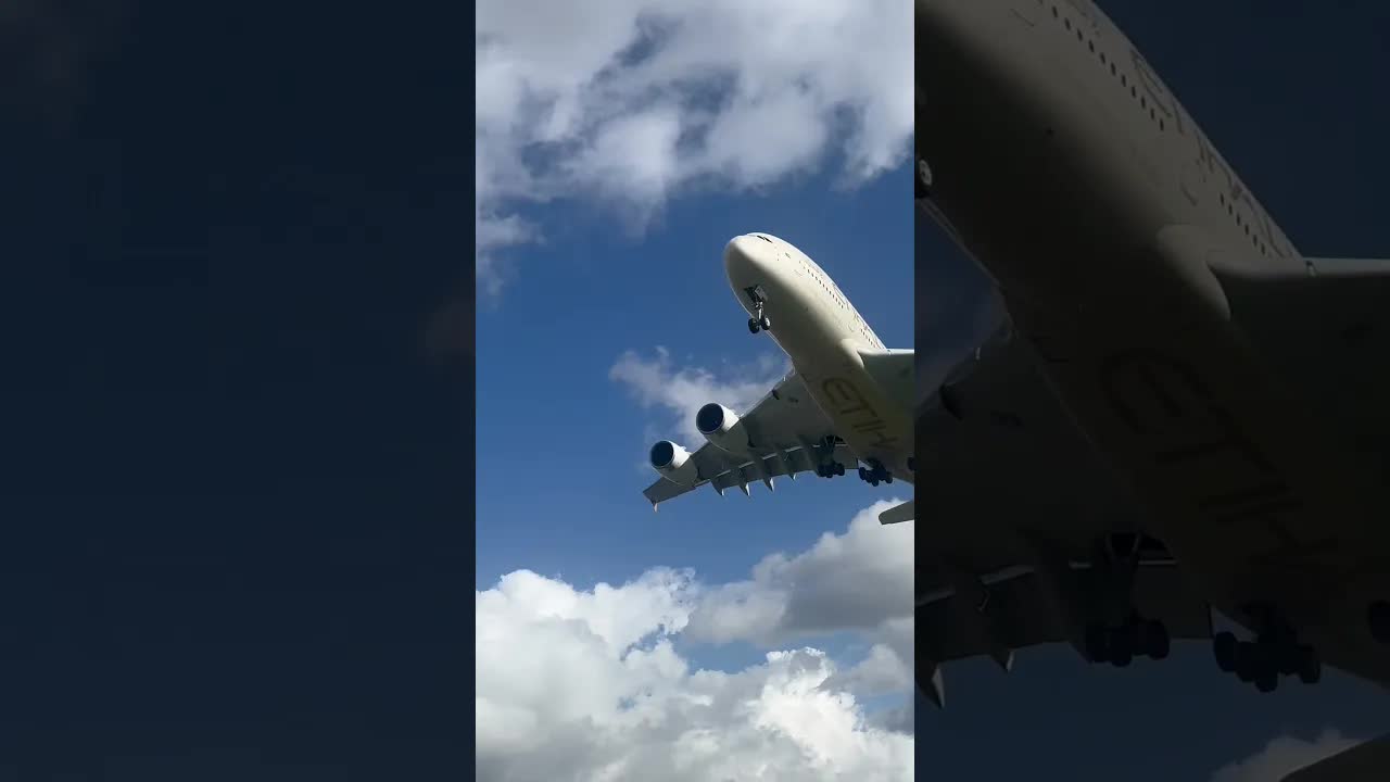Close up to Etihad airbus A380 #aviation #commercialaircraft #planespotting