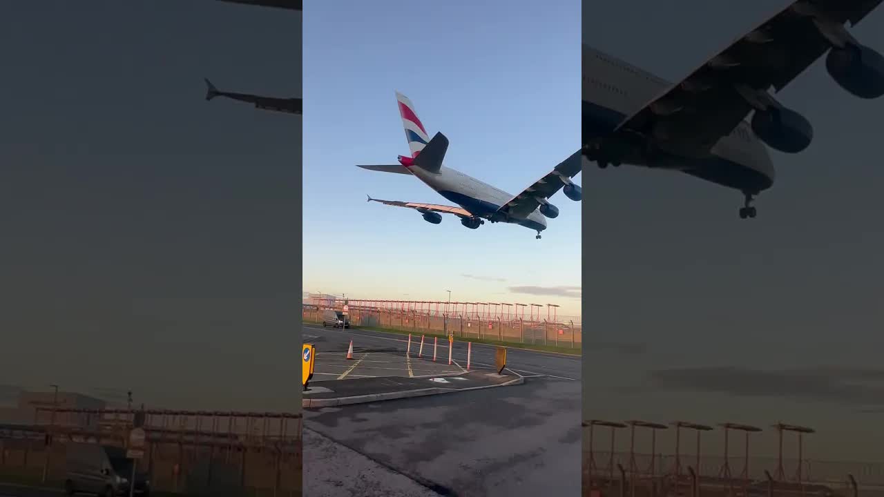 British airways 🇬🇧 biggest plane A380 #heathrow #aviation #airbus
