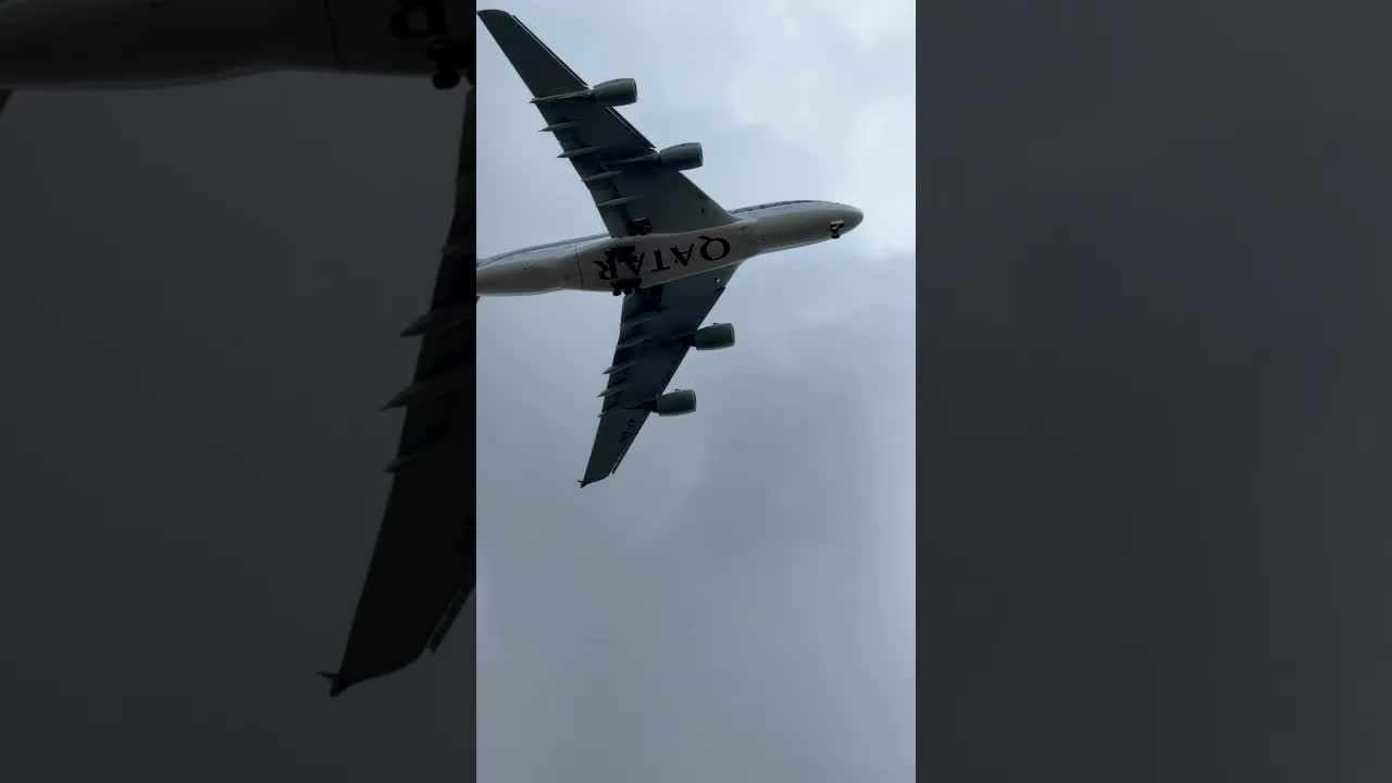 Qatar Airbus 380 🔥 #heathrow #aviation