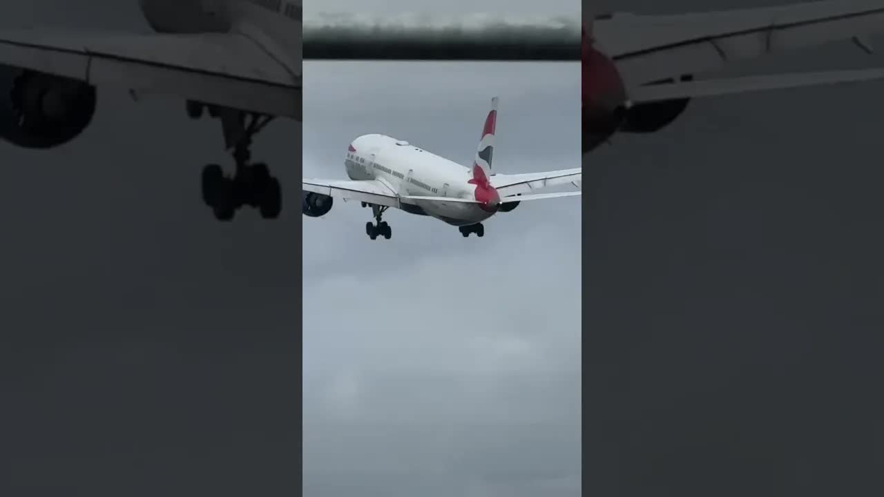 British Airways go around #avaition #planespotting #heathrow