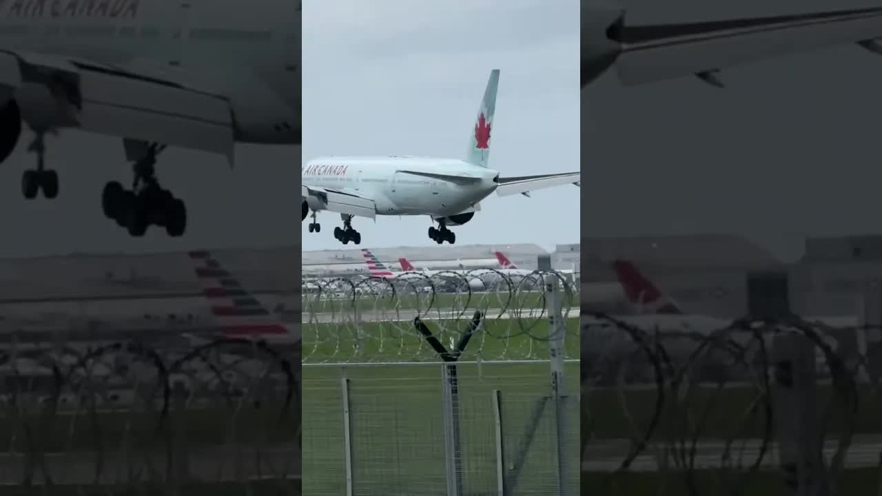 Air Canada Boeing 777 HARD LANDING #avaition #boeing #heathrow