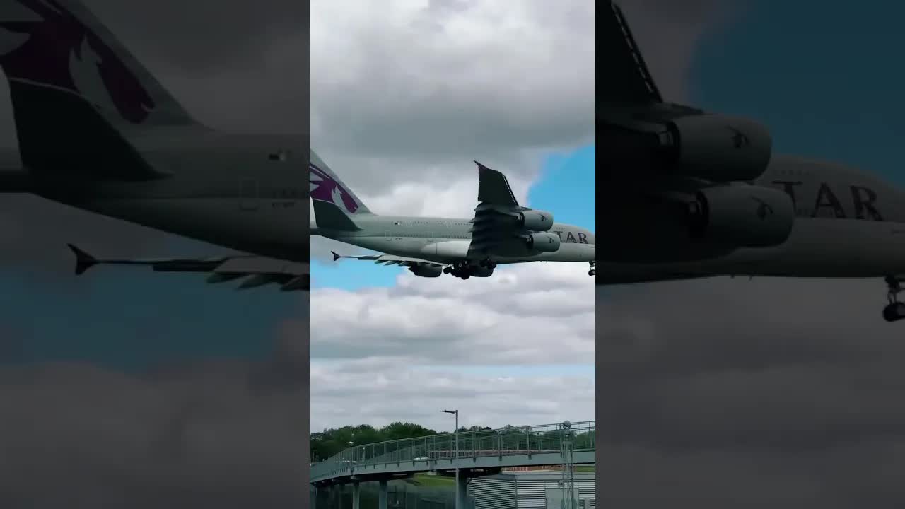 Qatar Airways Airbus 380 , London Heathrow, TikTok live #aviation #planespotting #aviation