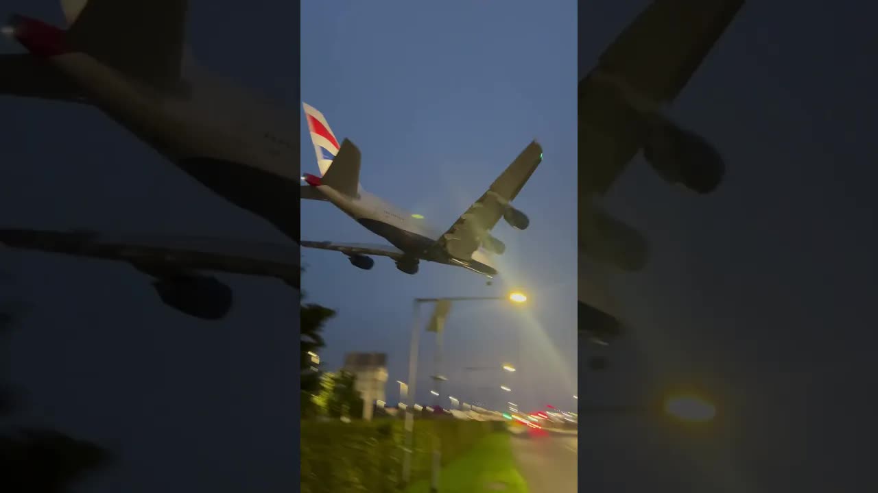 BRITISH AIRWAYS A380 , 7am from Johannesburg #heathrow #aviation #planespotting