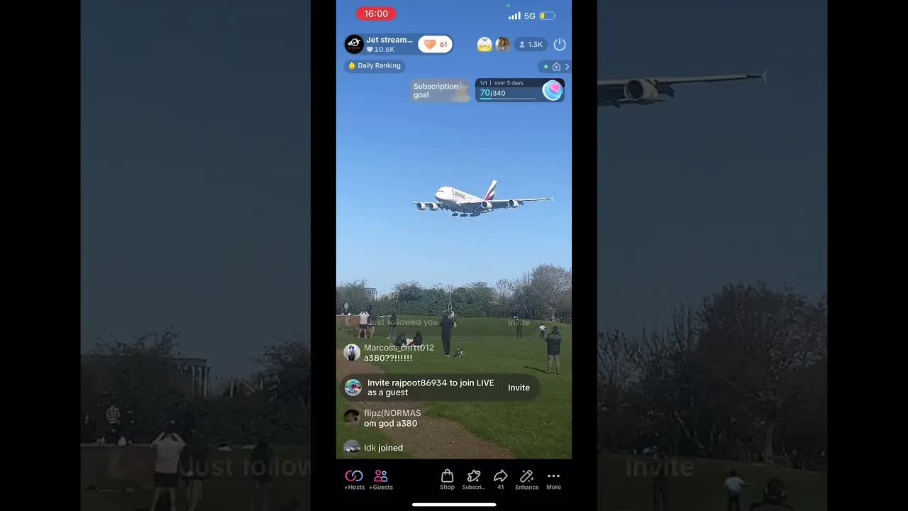 Clips from TikTok live , Airbus 380, London Heathrow plane spotting #aviation #heathrow #airbusa380