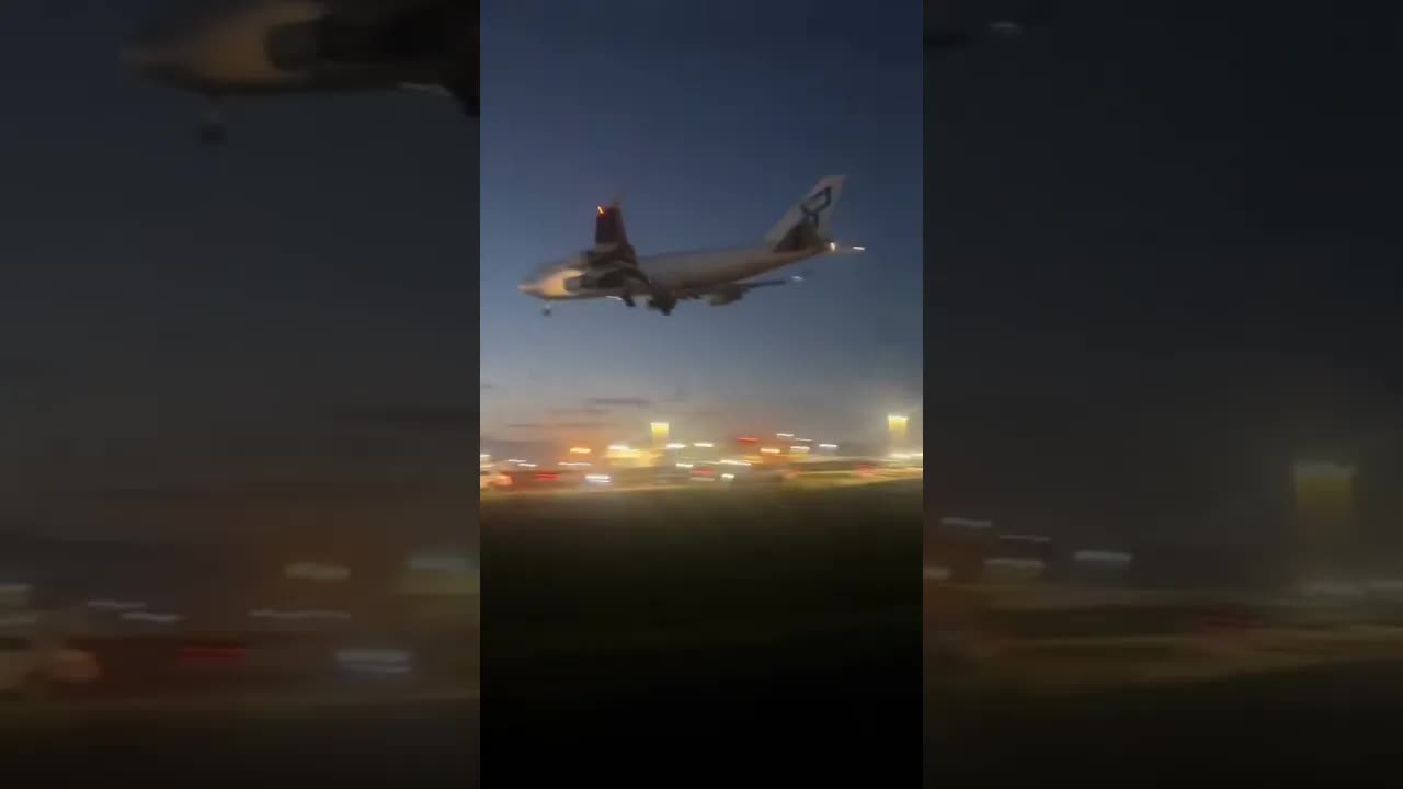 Fly meta 747 Cargo London Heathrow #aviation #planespotting #tiktoklive