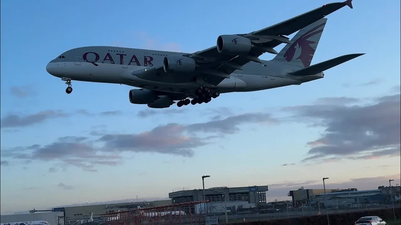 6 Airbus A380 , Heathrow 5.45am rush hour morning landings .🛬